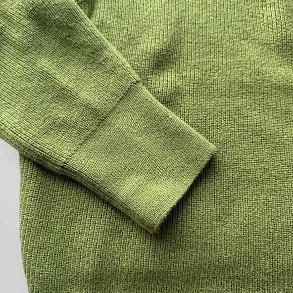 Lululemon SZ 6 Merino Wool Blend Ribbed Turtleneck Sweater Foliage Green - Picture 5 of 10